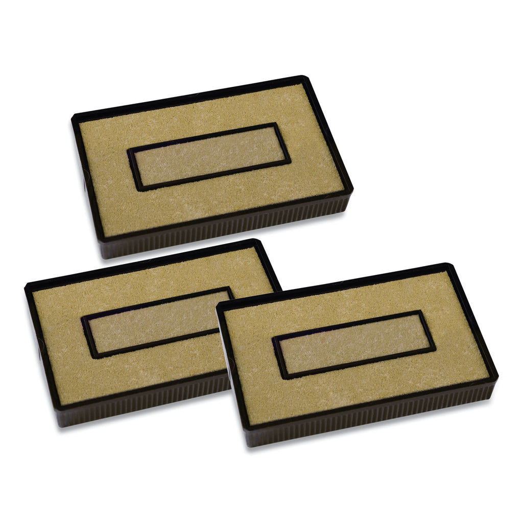 Un-Inked Replacement Pad for Self-Inking Stamps, Two-Color, Compatible with All Ink Colors, 1.88" x 1.13", 3/Pack