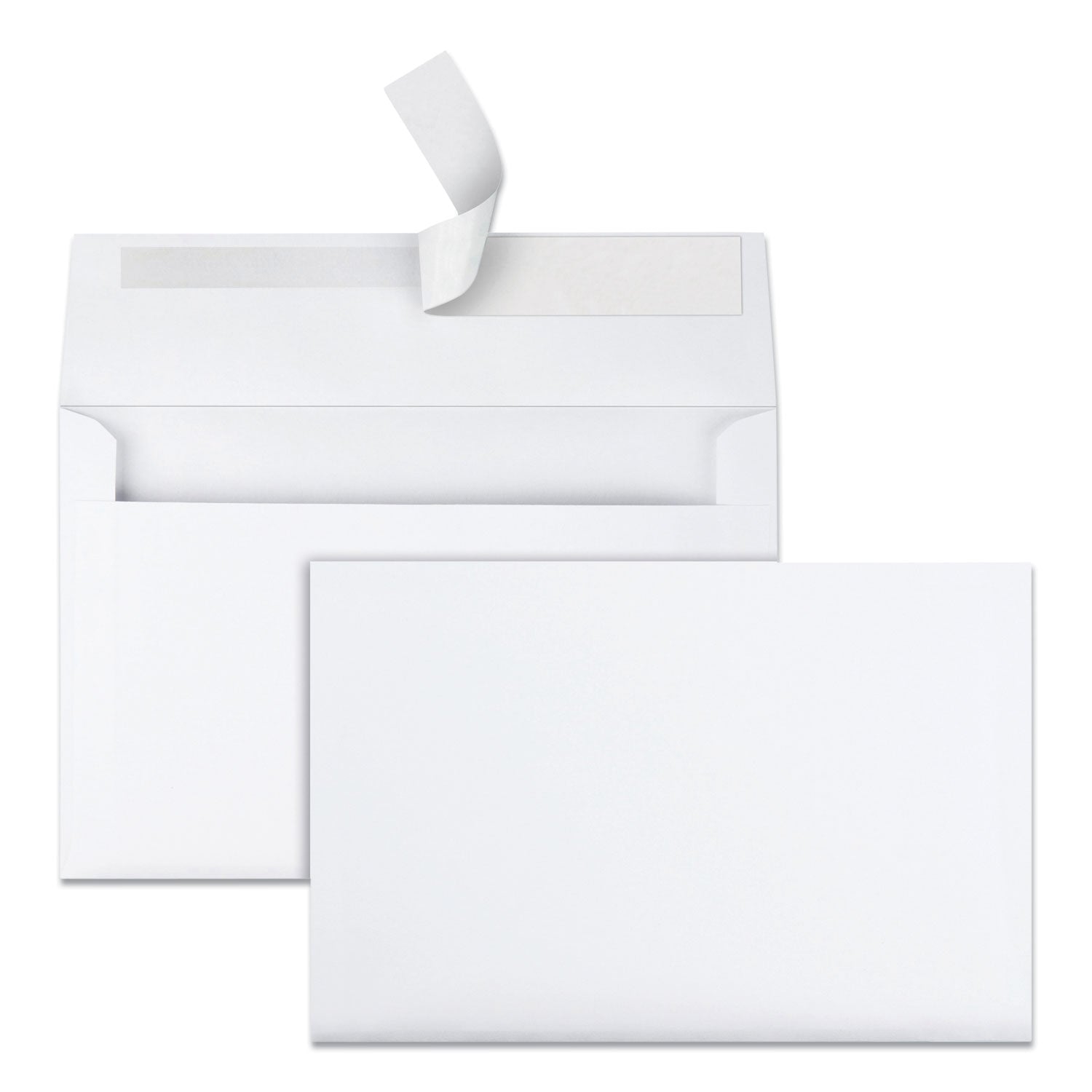 Quality Park A9 Greeting Card Envelopes with Self Seal Closure - Announcement - 5 3/4" Width x 8 3/4" Length - 24 lb - Peel & Seal - 100 / Box - White