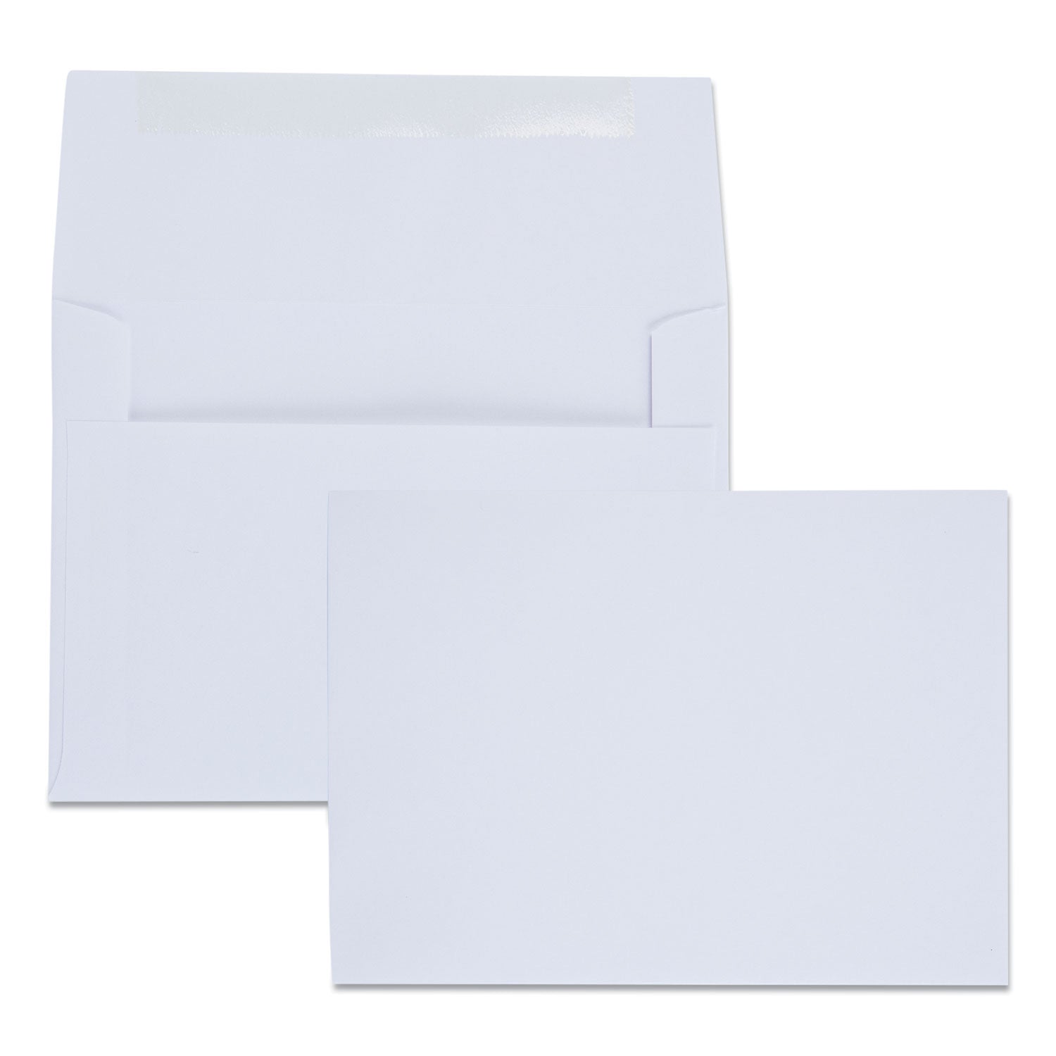 Greeting Card/Invitation Envelope, A-6, Square Flap, Gummed Closure, 4.75 x 6.5, White, 100/Box - 