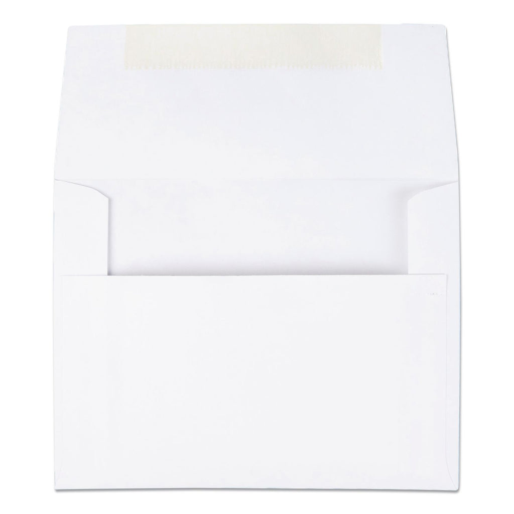 Greeting Card/Invitation Envelope, A-2, Square Flap, Gummed Closure, 4.38 x 5.75, White, 100/Box