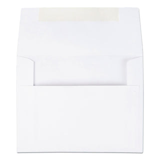 Greeting Card/Invitation Envelope, A-2, Square Flap, Gummed Closure, 4.38 x 5.75, White, 100/Box