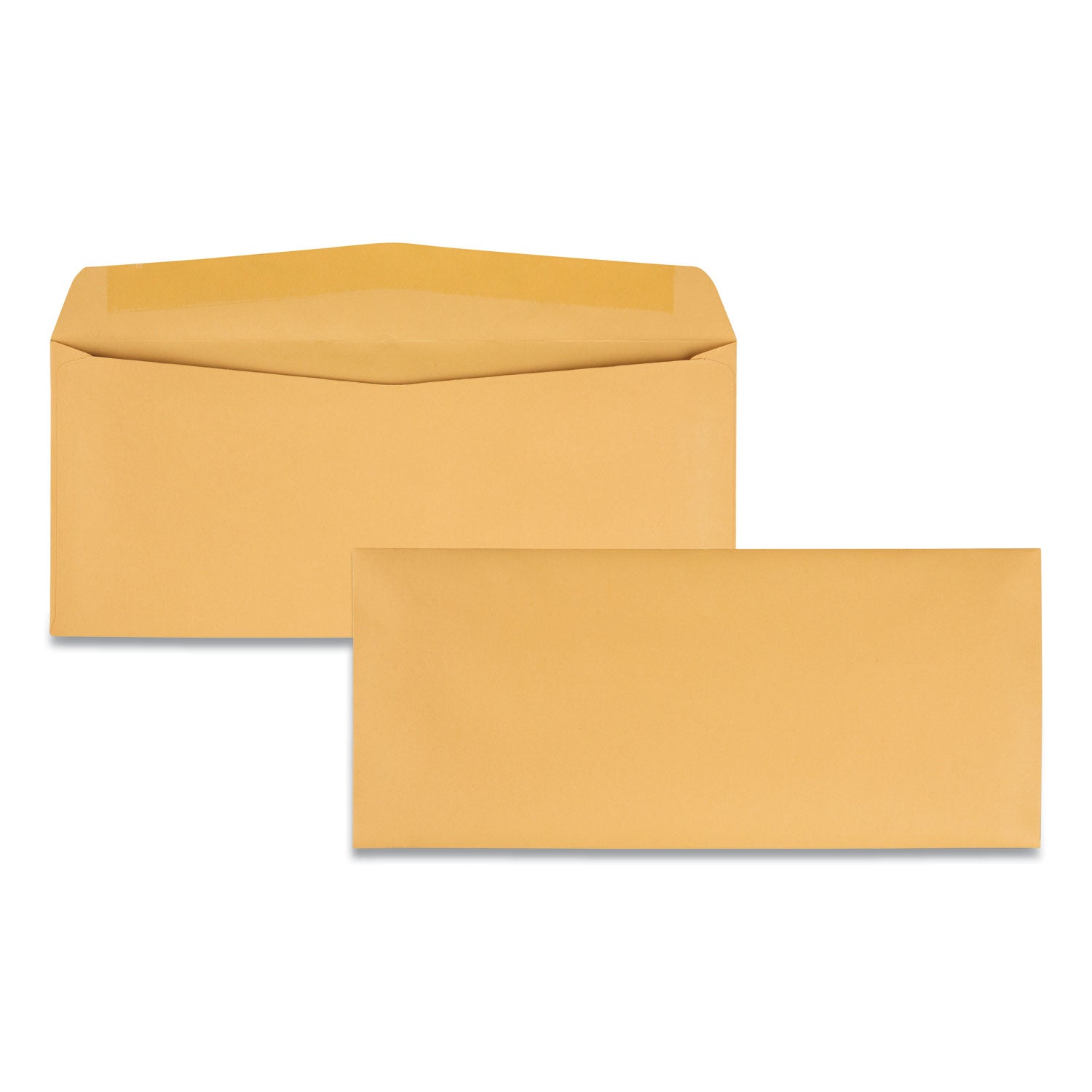 Kraft Envelope, #11, Commercial Flap, Gummed Closure, 4.5 x 10.38, Brown Kraft, 500/Box - 