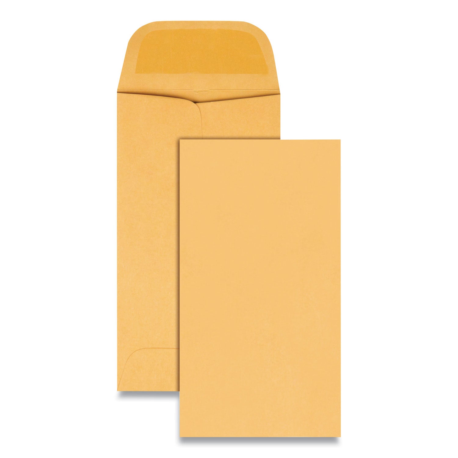 Kraft Coin and Small Parts Envelope, #5, Square Flap, Gummed Closure, 2.88 x 5.25, Brown Kraft, 500/Box - 