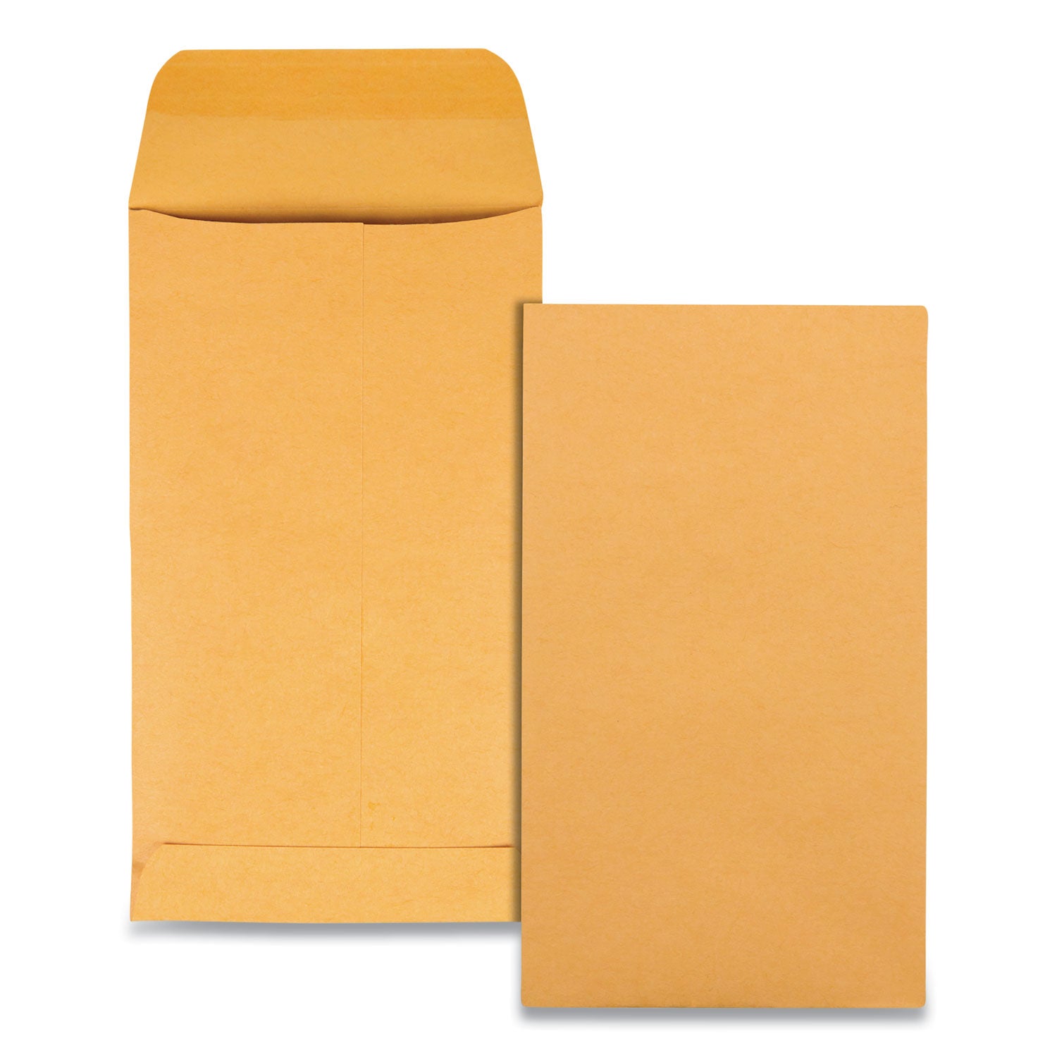 Kraft Coin and Small Parts Envelope, 28 lb Bond Weight Kraft, #5 1/2, Square Flap, Gummed Closure, 3.13 x 5.5, Brown, 500/Box - 