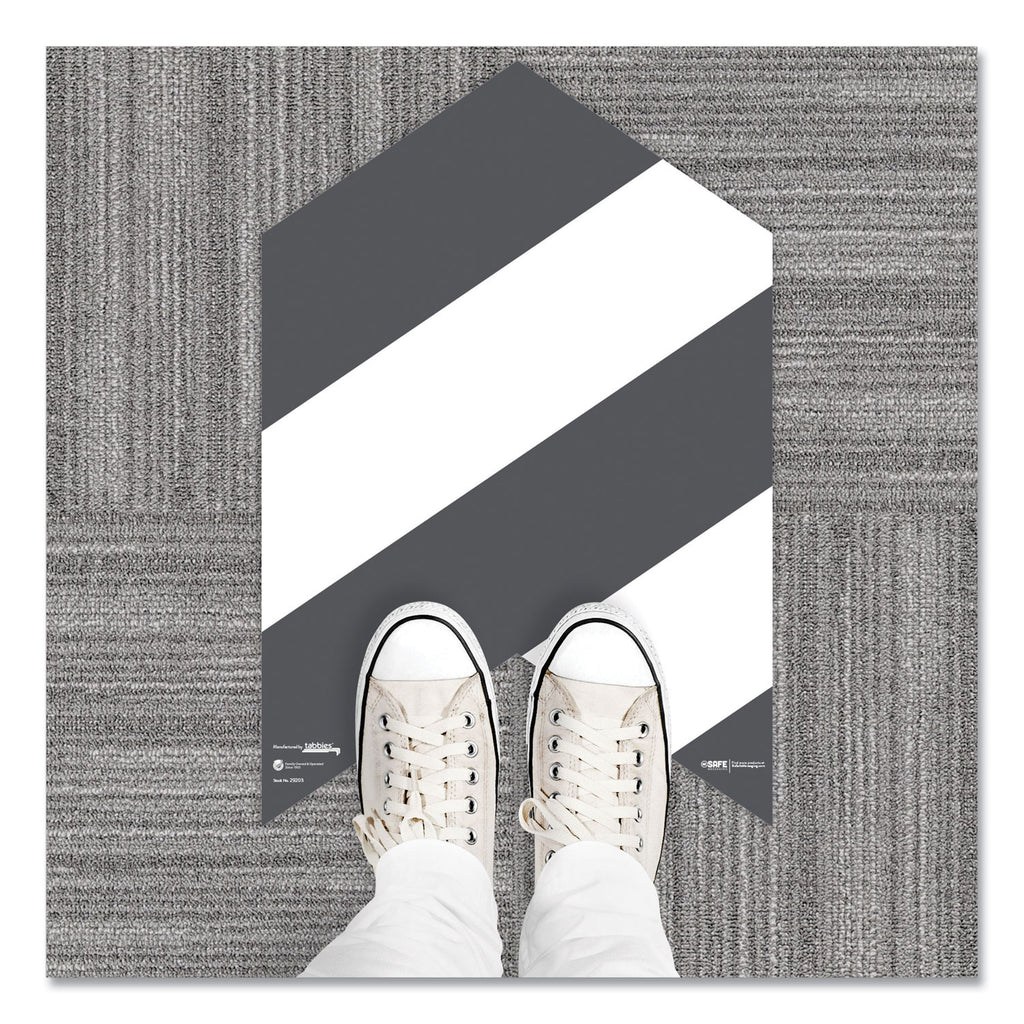 besafe-carpet-decals-new-traffic-pattern-for-your-safety;-please-follow-the-signs-12-x-18-white-gray-7-pack_tab29203 - 4