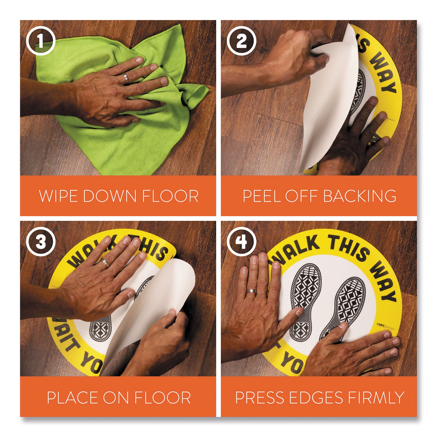 besafe-messaging-floor-decals-be-smart-stand-apart;-knife-fork;-thank-you-12-dia-green-white-60-carton_tab79161 - 7