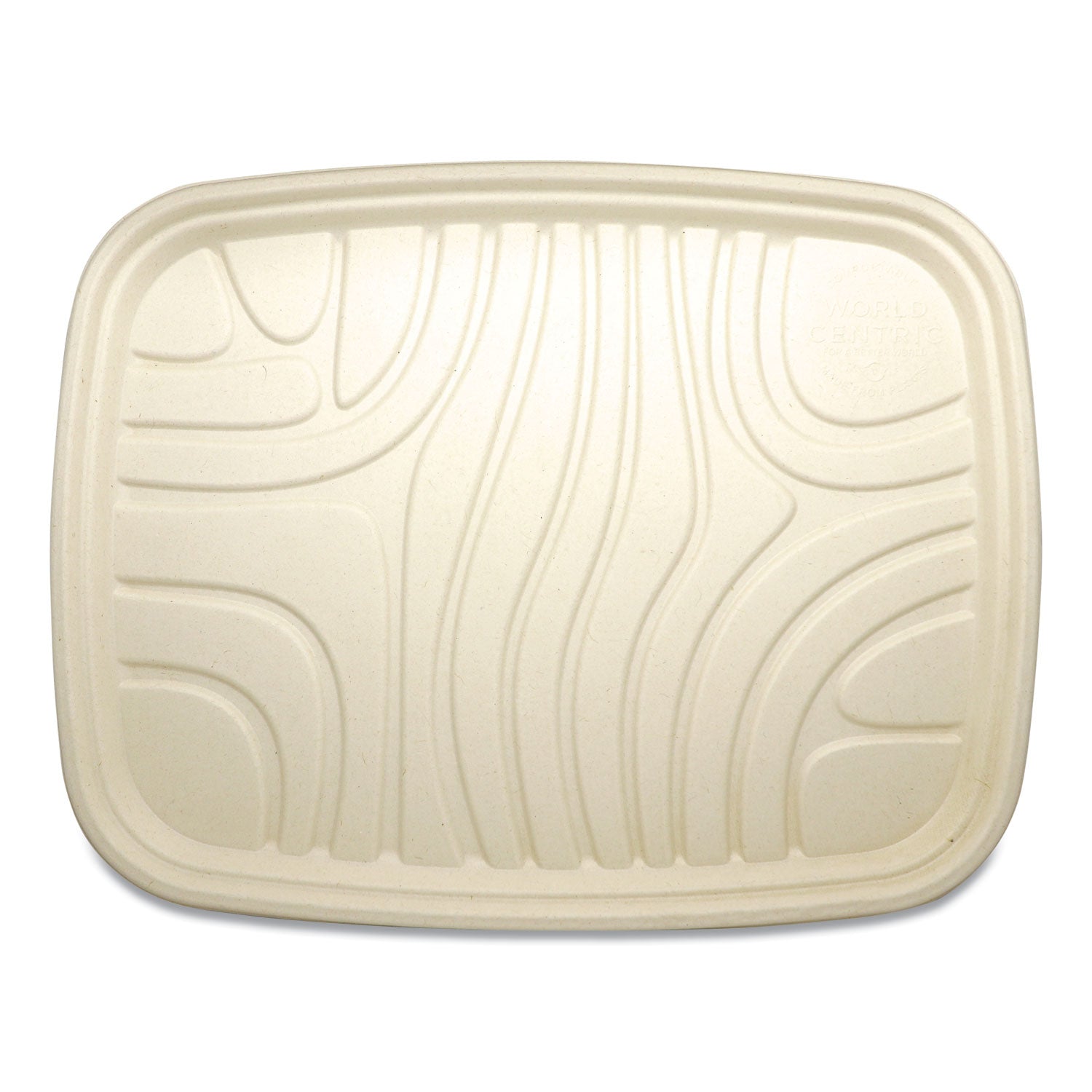 Fiber Trays, PLA Lined, PFAS Free, 1-Compartment, 18 x 14 x 1, Natural, Paper, 100/Carton