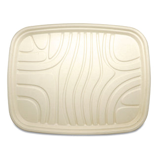 Fiber Trays, PLA Lined, PFAS Free, 1-Compartment, 18 x 14 x 1, Natural, Paper, 100/Carton