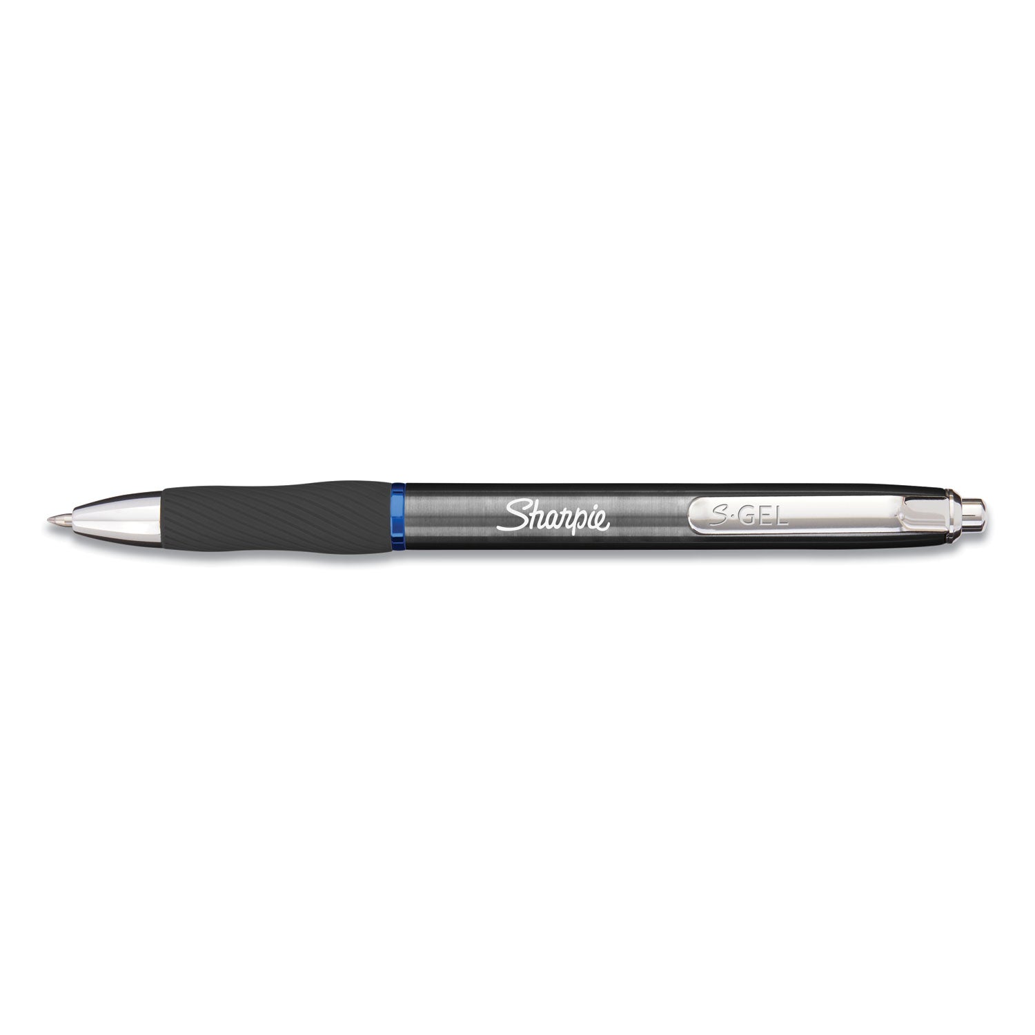 s-gel-premium-metal-barrel-gel-pen-retractable-medium-07-mm-blue-ink-gun-metal-gray-barrel-dozen_san2147525 - 2