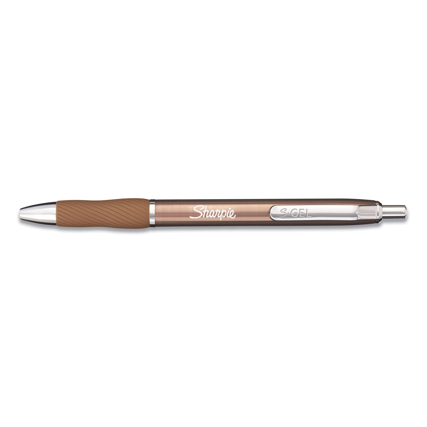 s-gel-premium-metal-barrel-gel-pen-retractable-medium-07-mm-black-ink-champagne-barrel-dozen_san2147526 - 2