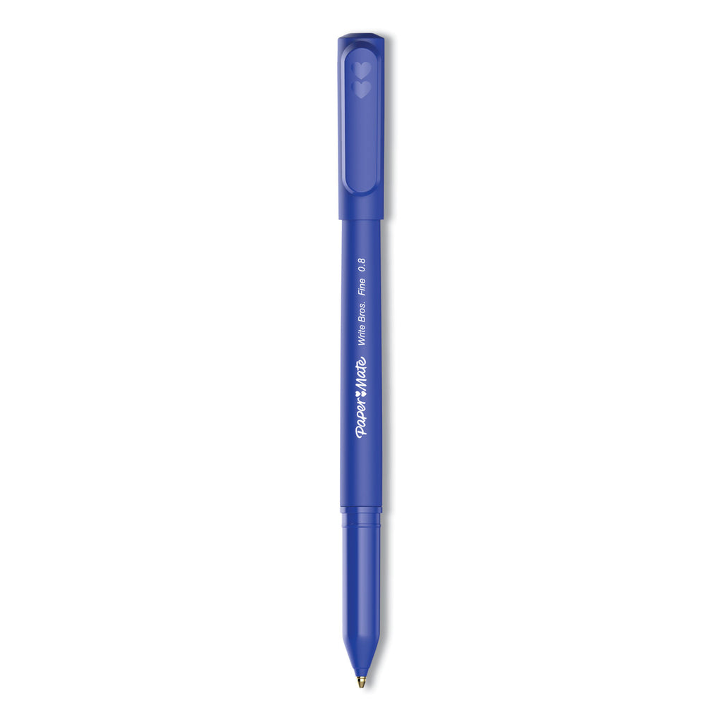 write-bros-ballpoint-pen-stick-fine-08-mm-blue-ink-blue-barrel-dozen_pap2124512 - 1