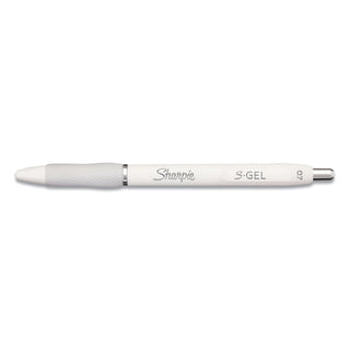 S-Gel Fashion Barrel Gel Pen, Retractable, Medium 0.7 mm, Black Ink, Pearl White Barrel, Dozen