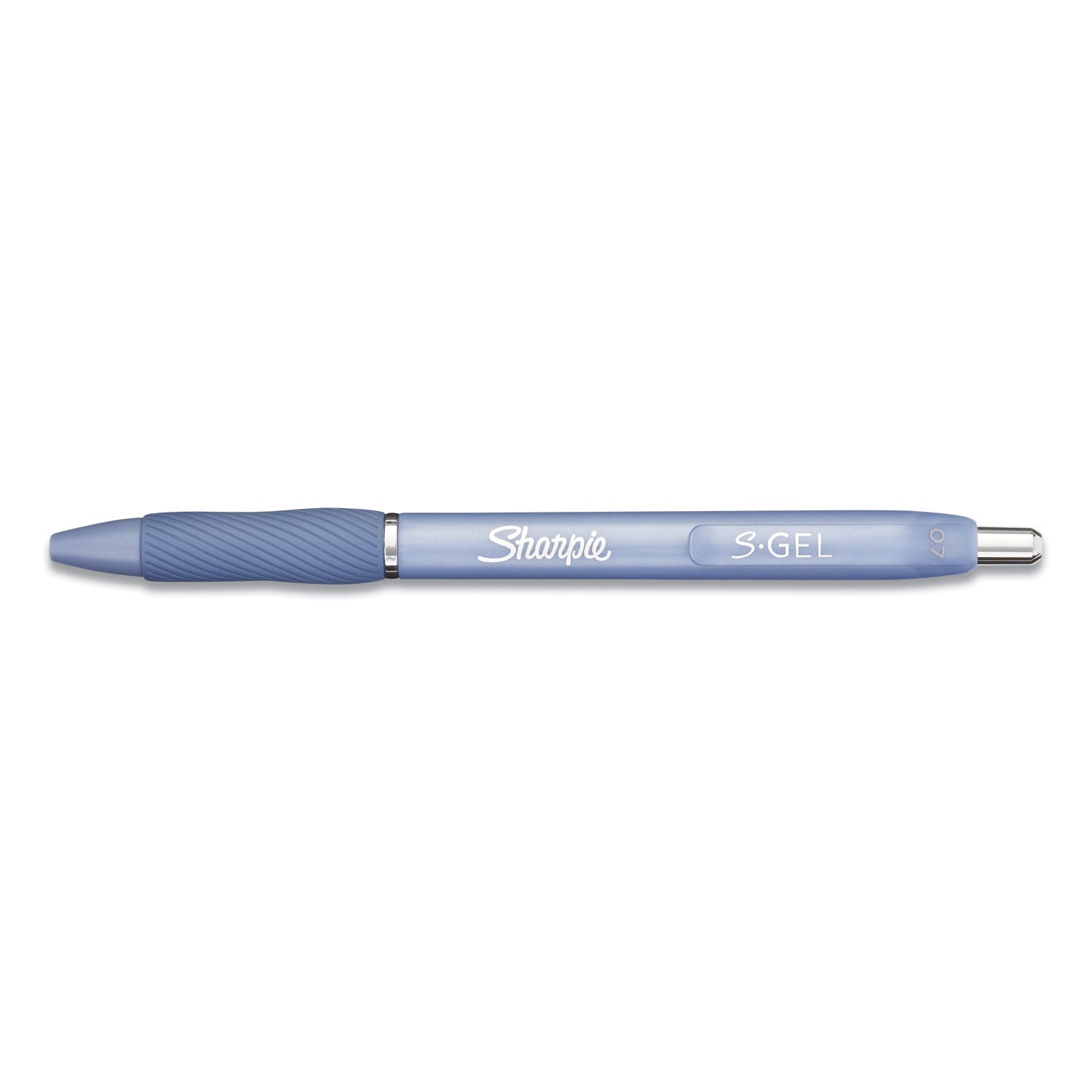 s-gel-fashion-barrel-gel-pen-retractable-medium-07-mm-black-ink-frost-blue-barrel-dozen_san2126232 - 3