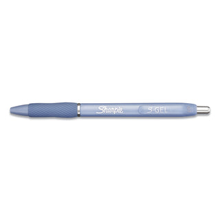 S-Gel Fashion Barrel Gel Pen, Retractable, Medium 0.7 mm, Black Ink, Frost Blue Barrel, Dozen
