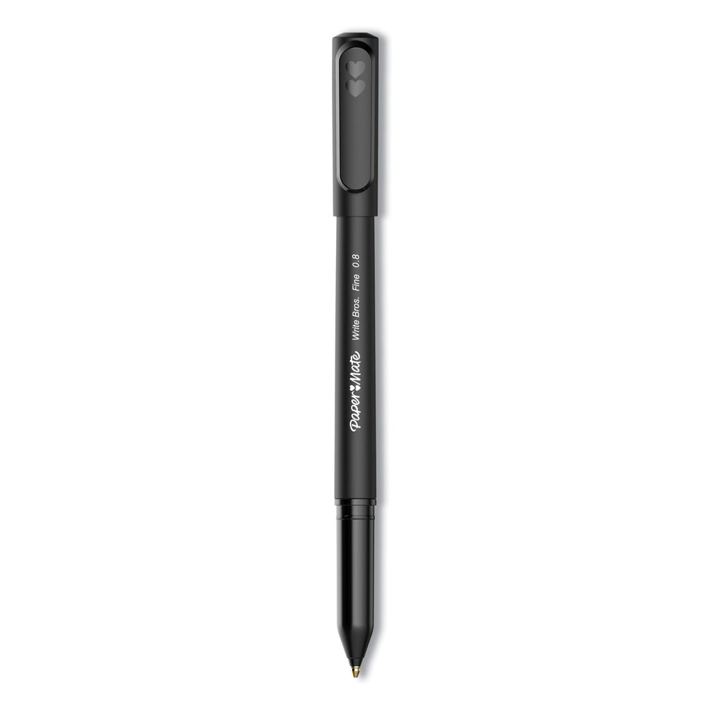 write-bros-ballpoint-pen-stick-fine-08-mm-black-ink-black-barrel-dozen_pap2124515 - 1