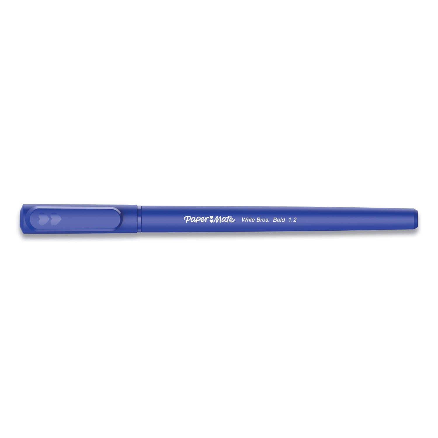 Write Bros. Ballpoint Pen, Stick, Bold 1.2 mm, Blue Ink, Blue Barrel, Dozen