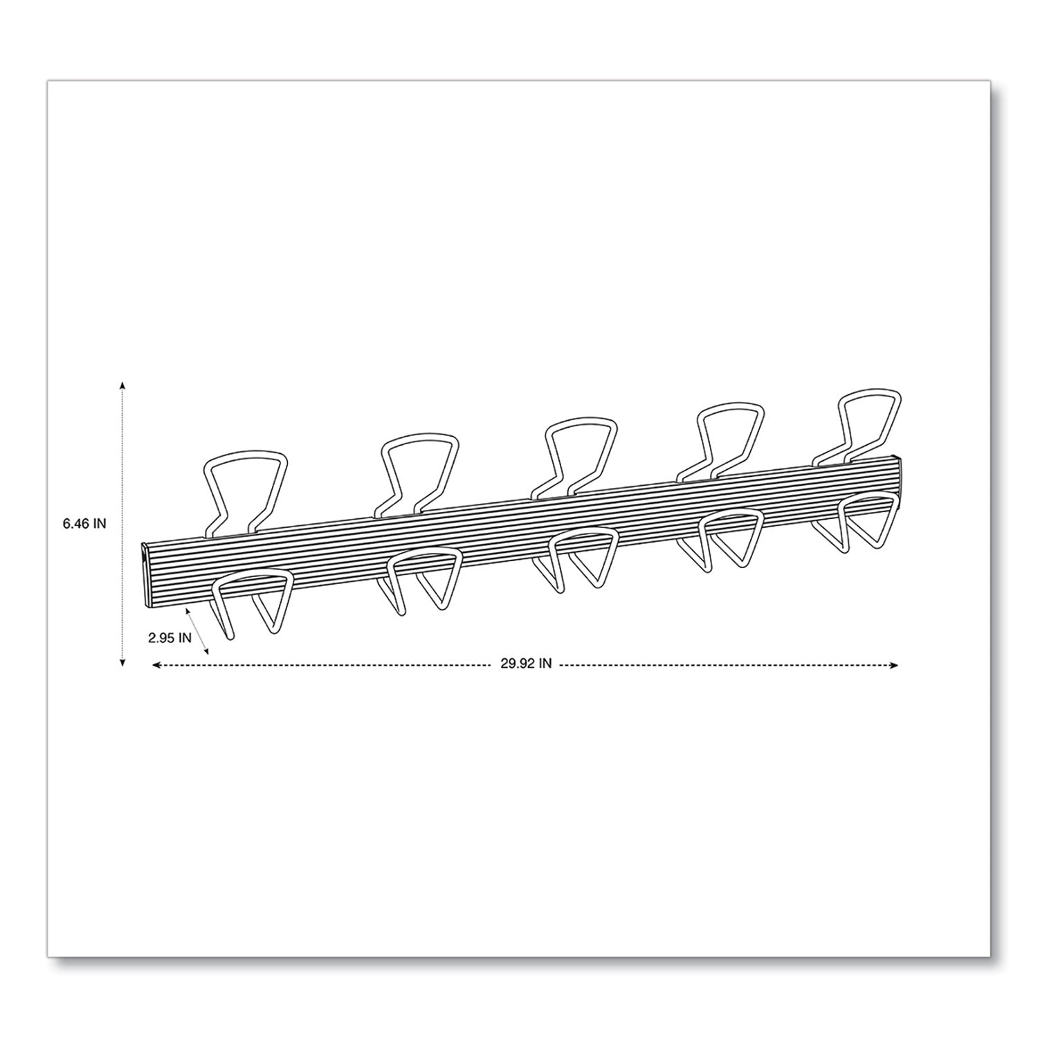 wall-mount-coat-hooks-2992-x-295-x-645-metal-silver-22-lb-capacity_abapmpro5m - 3