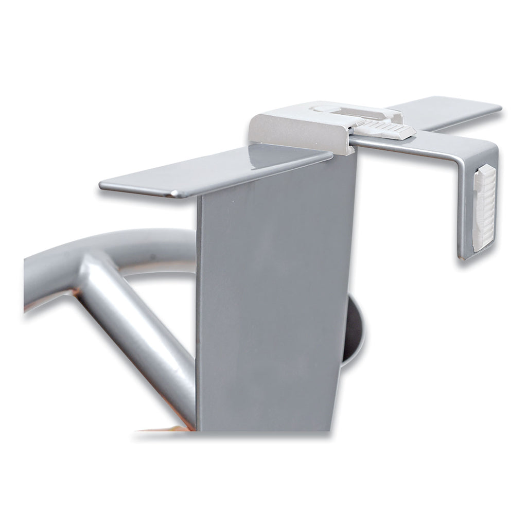 Hanger Shaped Partition Coat Hook, Metal/Foam/ABS, Silver/Black - 
