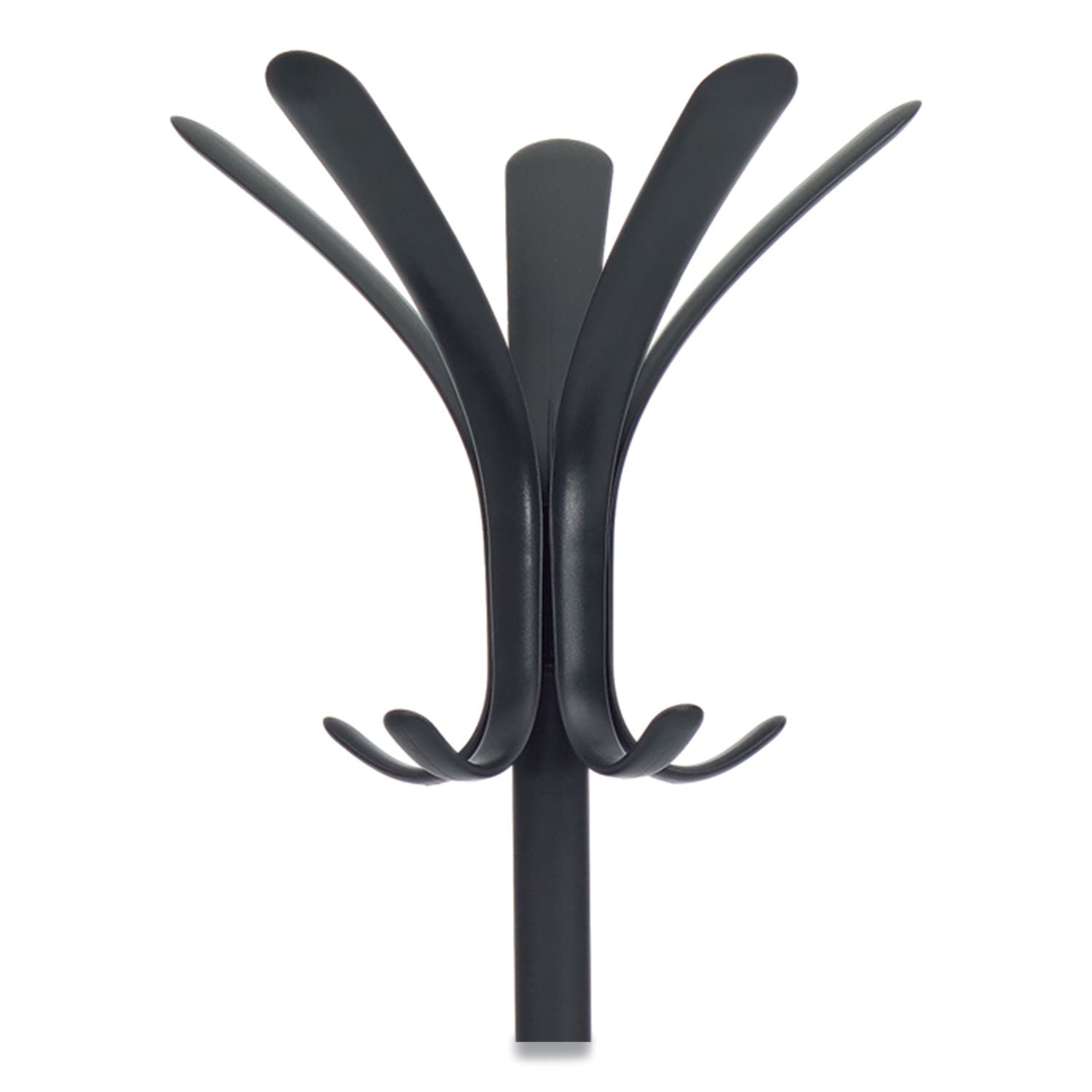 CLEO Coat Stand, Stand Alone Rack, Ten Knobs, Steel/Plastic, 19.75w x 19.75d x 68.9h, Black - 