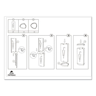 Triangular Umbrella Stand, Steel/Plastic, 10.25w x 10.25d x 23.67h, Black - 