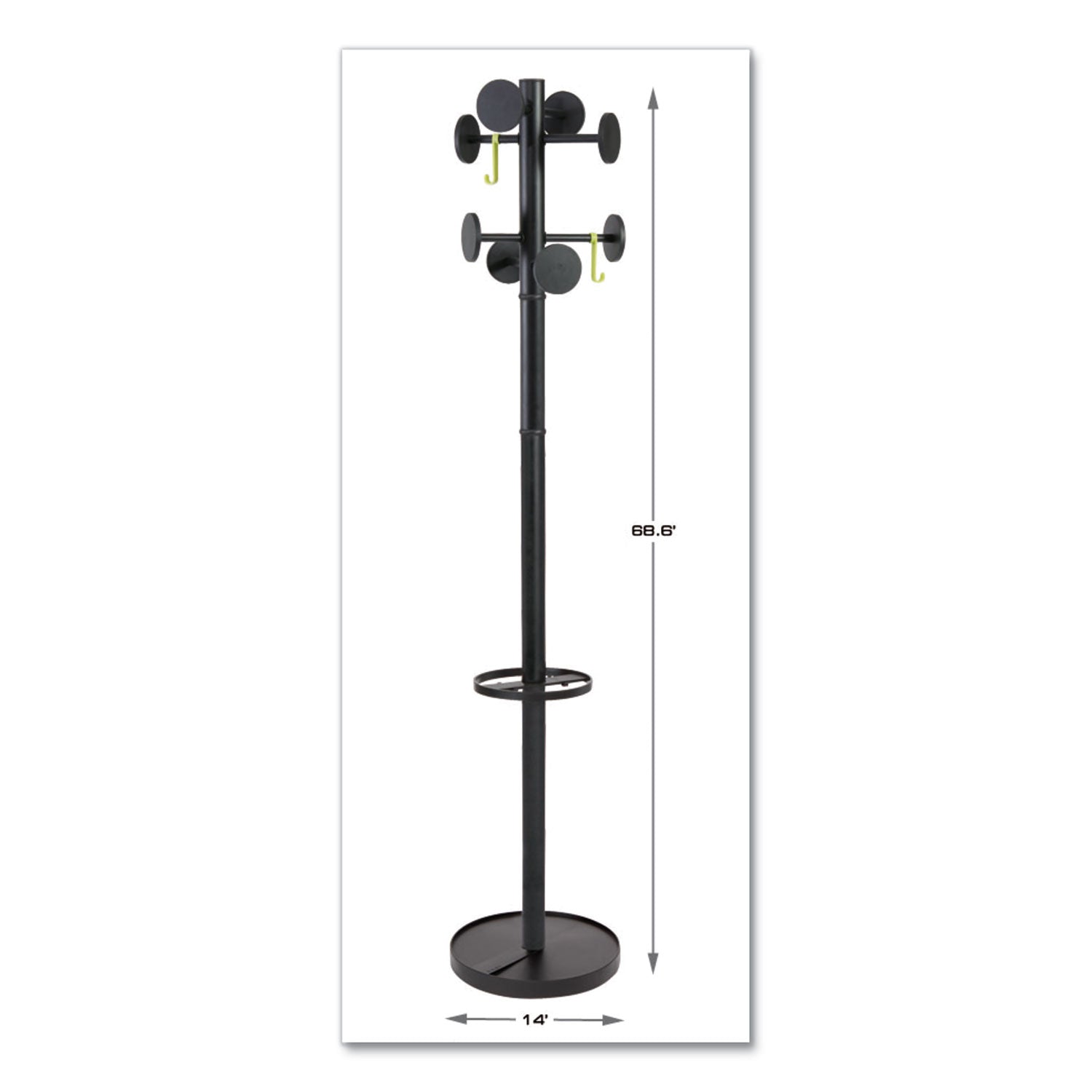 stan3-steel-coat-rack-stand-alone-rack-eight-knobs-15w-x-15d-x-693h-black_abapmstan3n - 5