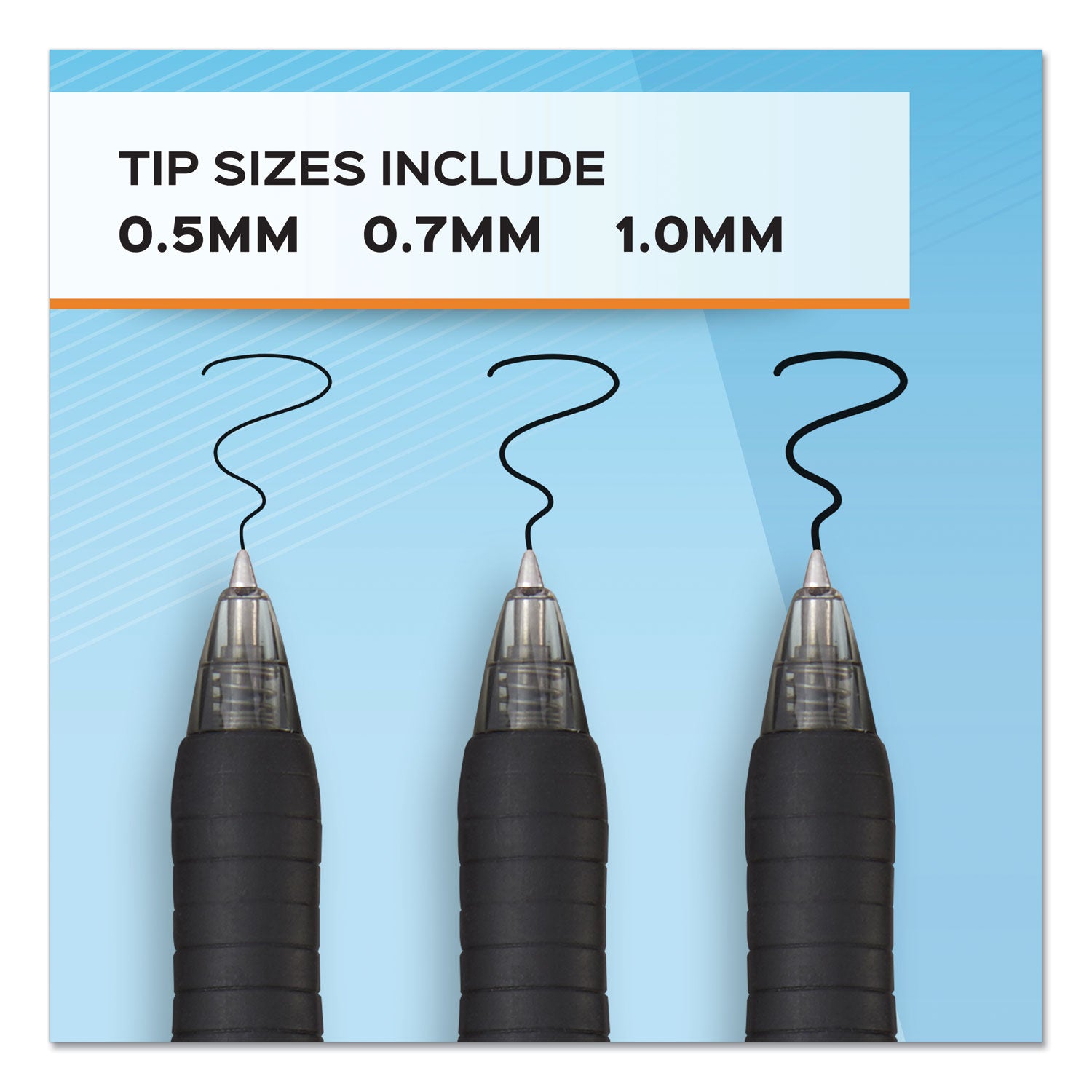 Profile Gel Pen, Retractable, Bold 1 mm, Black Ink, Translucent Black Barrel, Dozen
