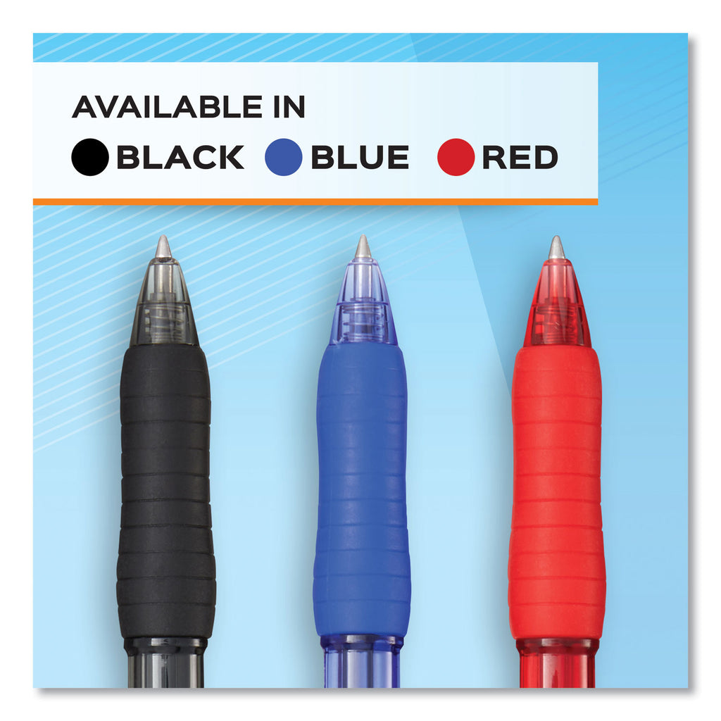 Profile Gel Pen, Retractable, Bold 1 mm, Black Ink, Translucent Black Barrel, Dozen