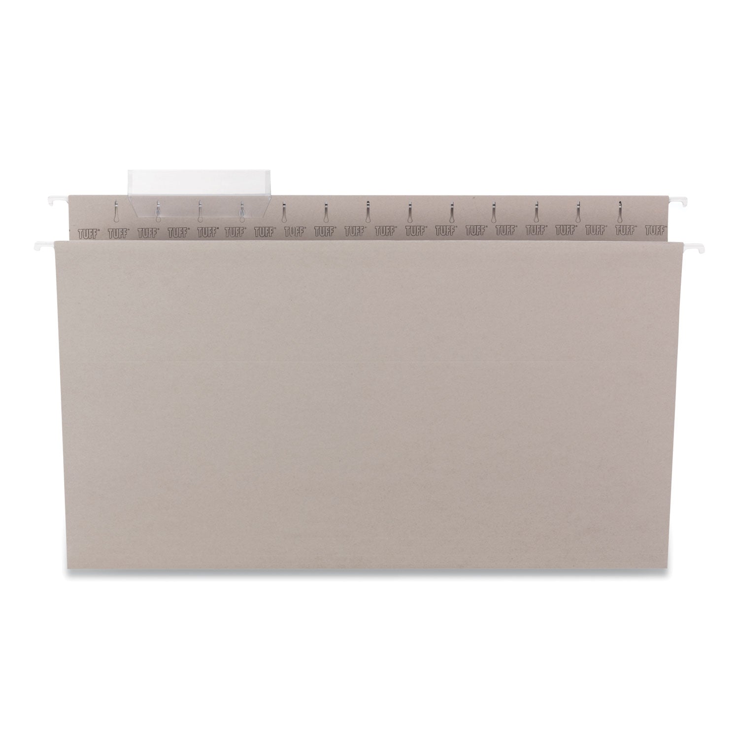 TUFF Hanging Folders with Easy Slide Tab, Legal Size, 1/3-Cut Tabs, Steel Gray, 18/Box - 