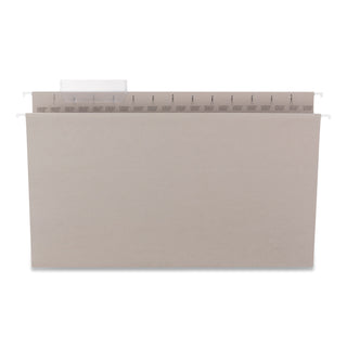 TUFF Hanging Folders with Easy Slide Tab, Legal Size, 1/3-Cut Tabs, Steel Gray, 18/Box - 