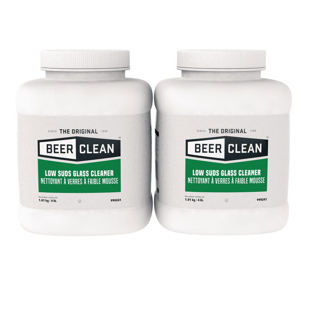 Beer Clean Glass Cleaner, Unscented, Powder, 4 lb. Container