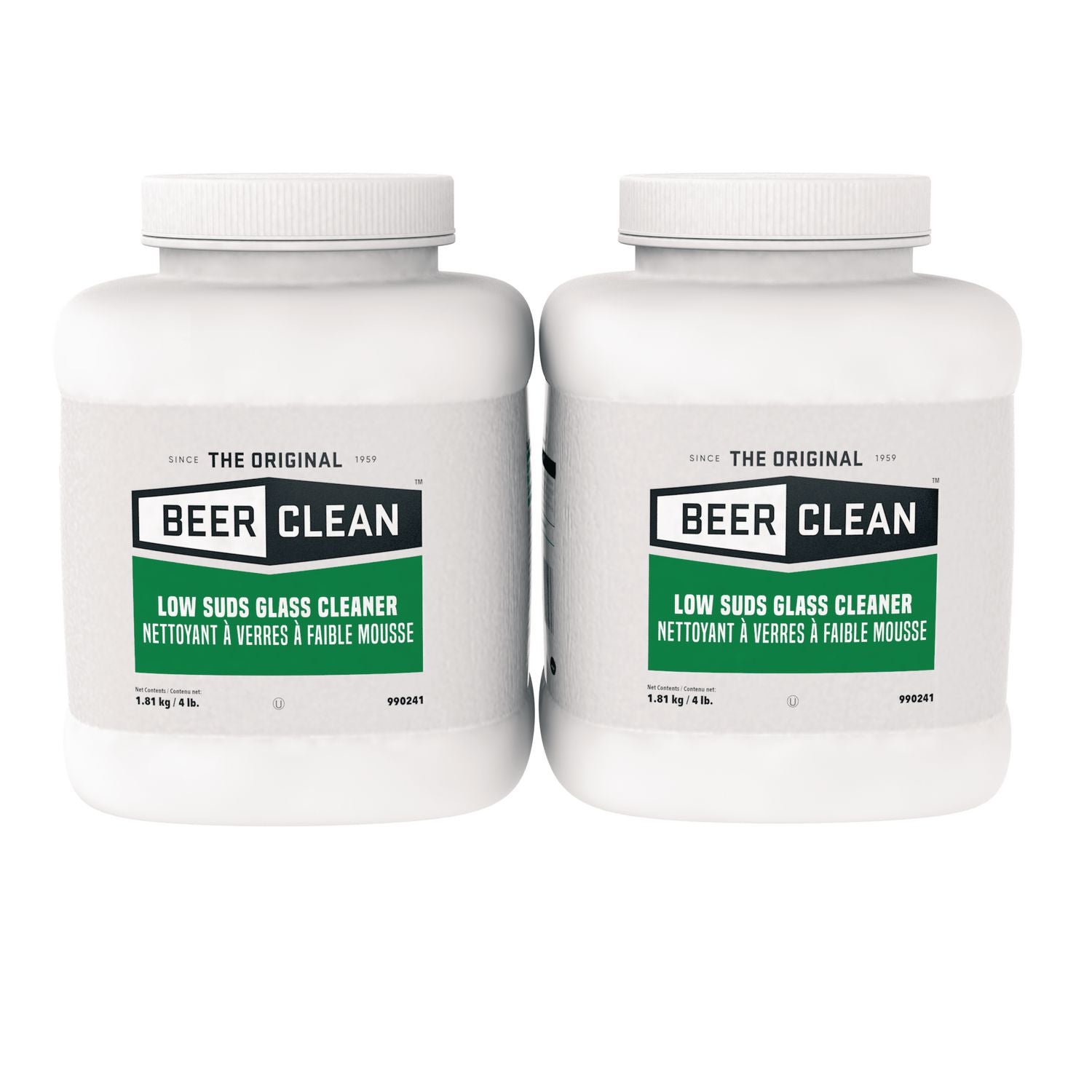 Beer Clean Glass Cleaner, Unscented, Powder, 4 lb. Container