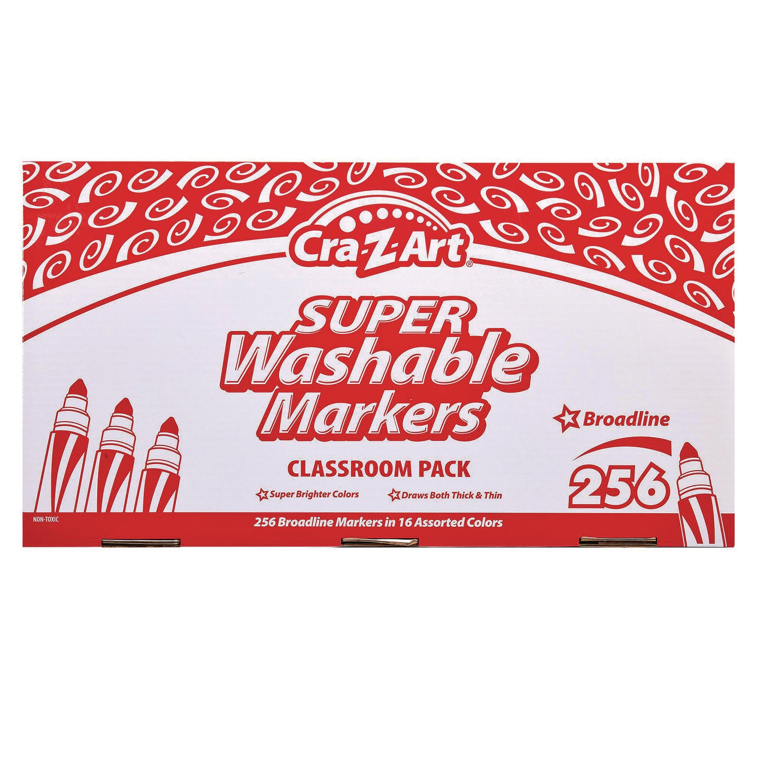 Super Washable Markers Classpack, Broad Bullet Tip, Assorted Colors, 256/Set - 1