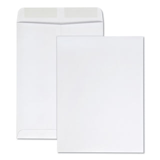 Catalog Envelope, 28 lb Bond Weight Kraft, #10 1/2, Square Flap, Gummed Closure, 9 x 12, White, 100/Box - 