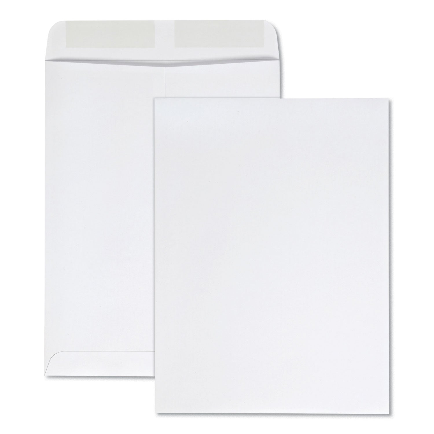 Catalog Envelope, 28 lb Bond Weight Kraft, #10 1/2, Square Flap, Gummed Closure, 9 x 12, White, 100/Box - 