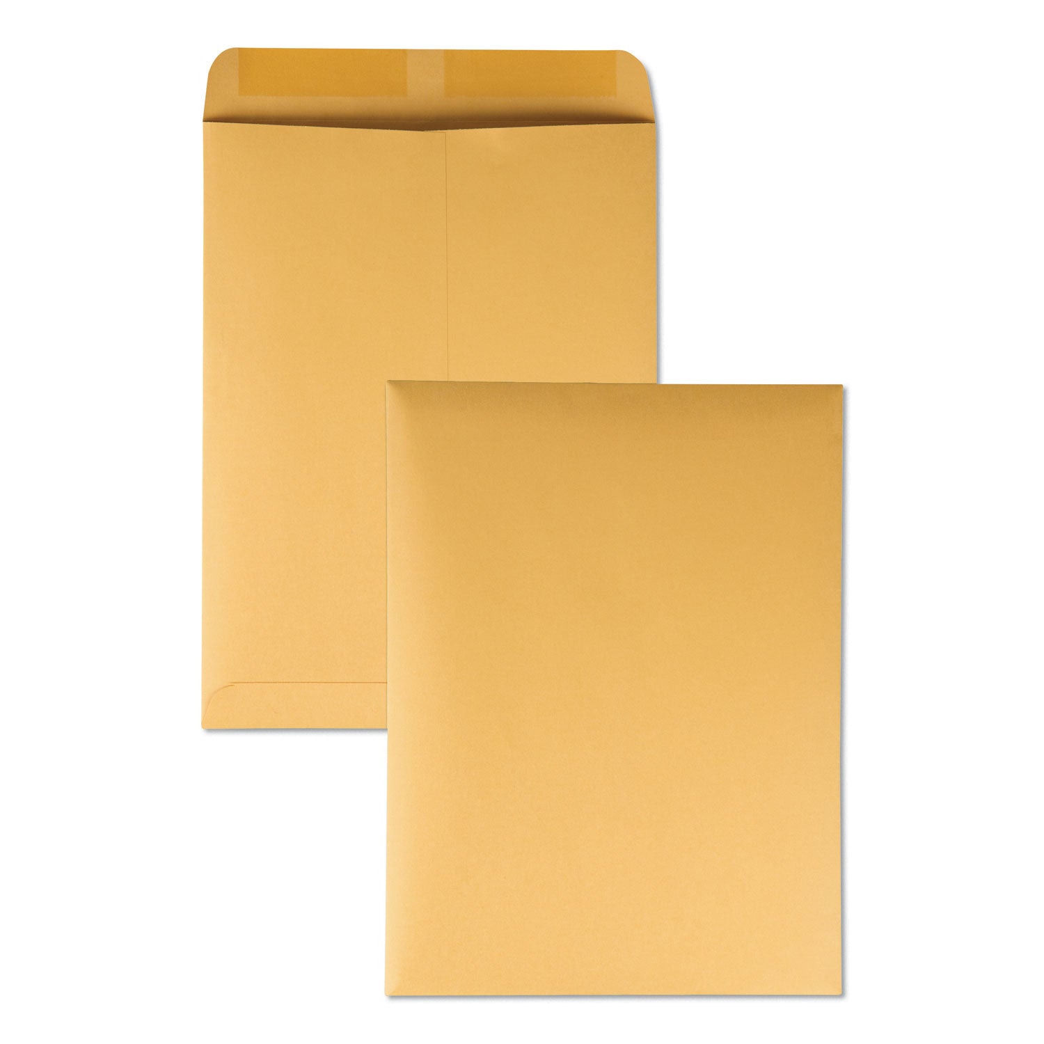 Catalog Envelope, 28 lb Bond Weight Kraft, #12 1/2, Square Flap, Gummed Closure, 9.5 x 12.5, Brown Kraft, 250/Box - 