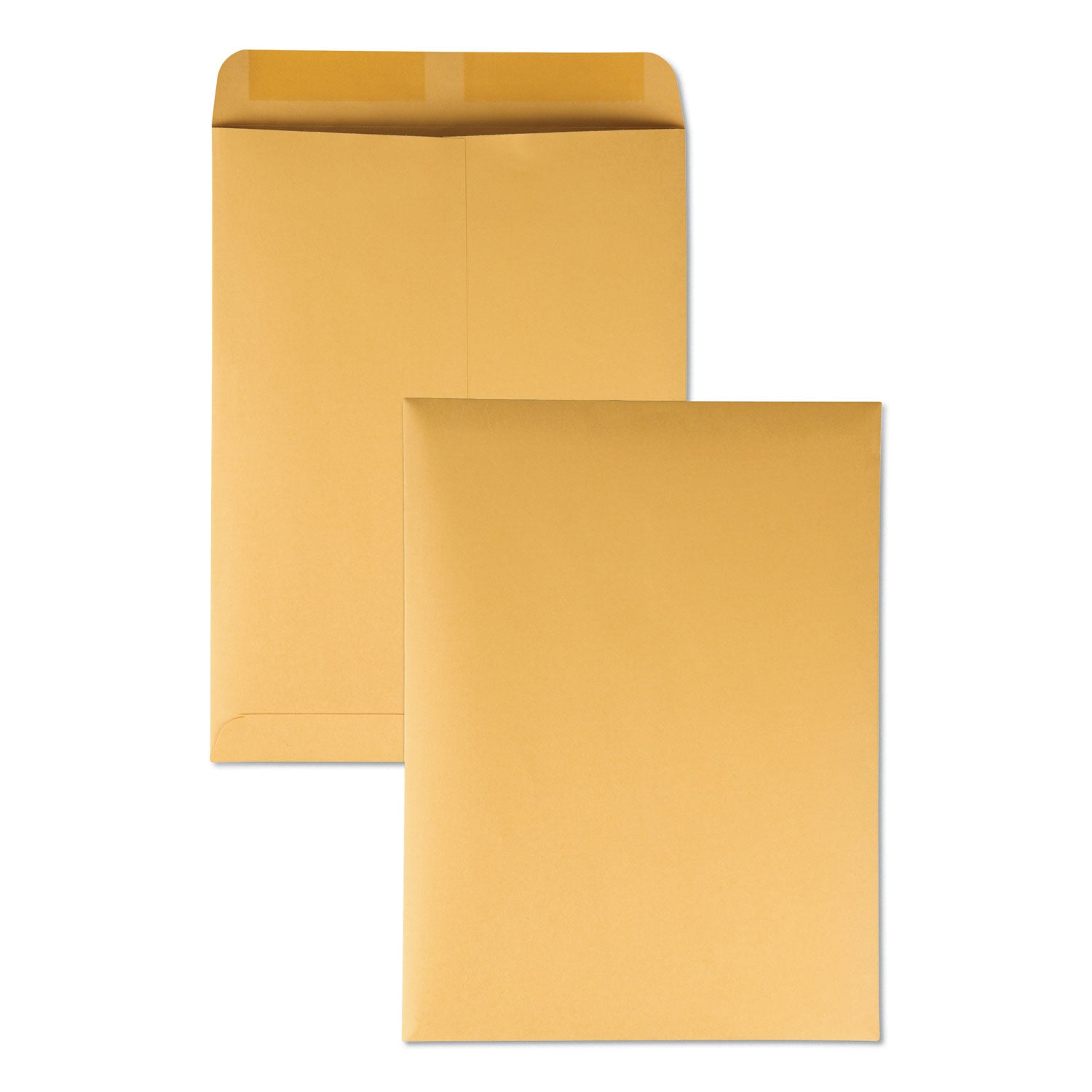Catalog Envelope, 20 lb Bond Weight Kraft, #10 1/2, Square Flap, Gummed Closure, 9 x 12, Brown Kraft, 250/Box - 