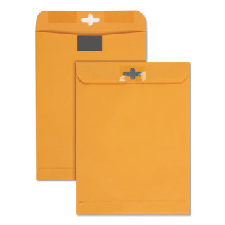 Postage Saving ClearClasp Kraft Envelope, #90, Cheese Blade Flap, ClearClasp Closure, 9 x 12, Brown Kraft, 100/Box