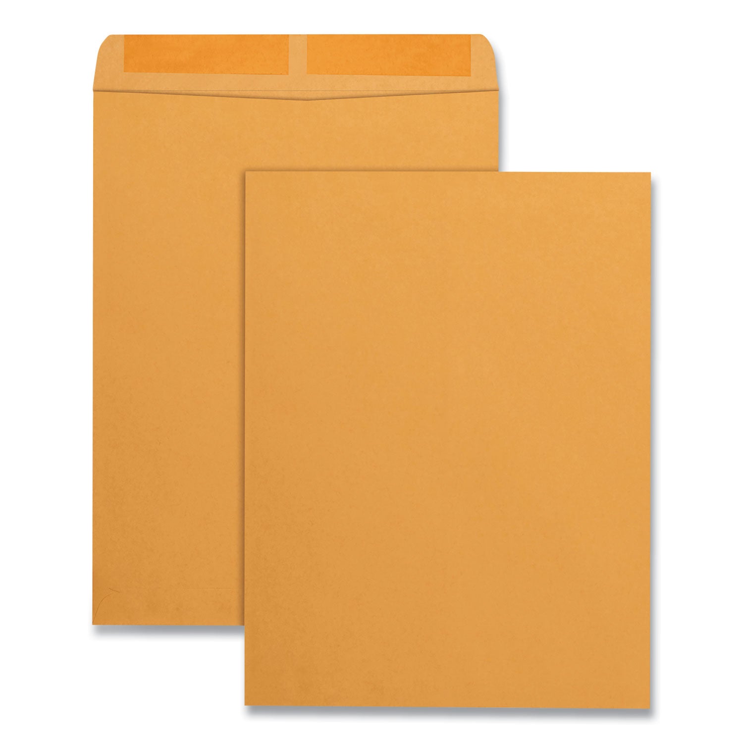 Catalog Envelope, 28 lb Bond Weight Kraft, #13 1/2, Square Flap, Gummed Closure, 10 x 13, Brown Kraft, 100/Box - 