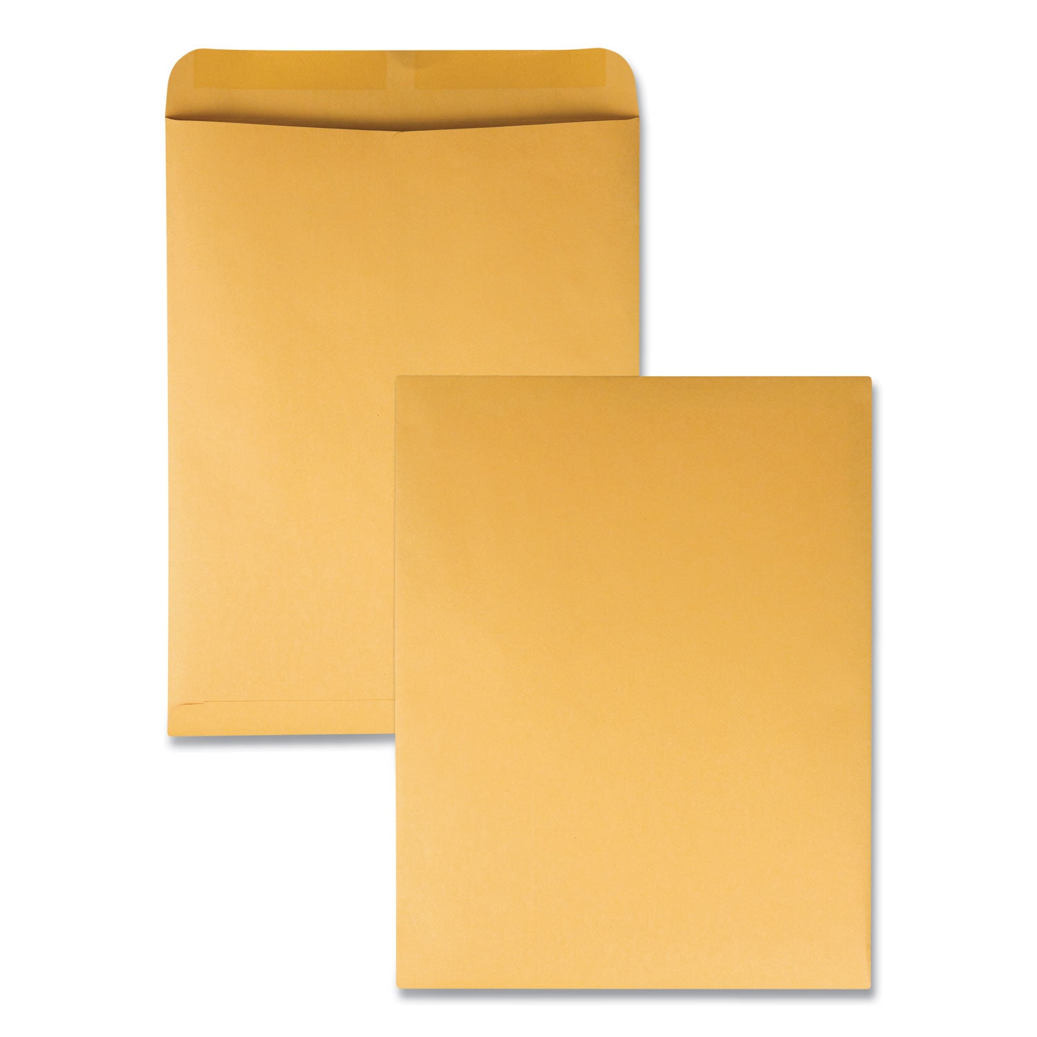 Catalog Envelope, 28 lb Bond Weight Kraft, #15 1/2, Square Flap, Gummed Closure, 12 x 15.5, Brown Kraft, 100/Box - 