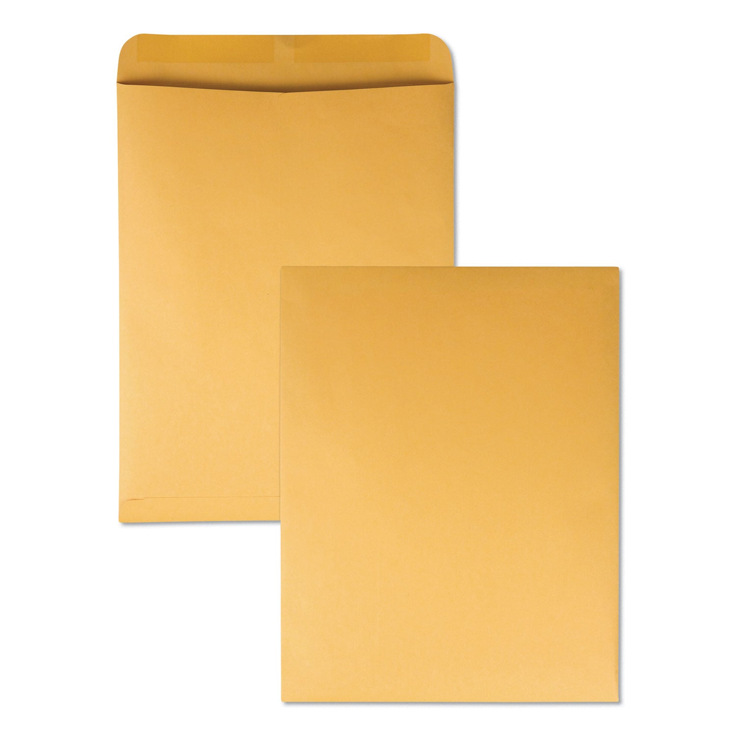 Catalog Envelope, 28 lb Bond Weight Kraft, #15 1/2, Square Flap, Gummed Closure, 12 x 15.5, Brown Kraft, 250/Box - 