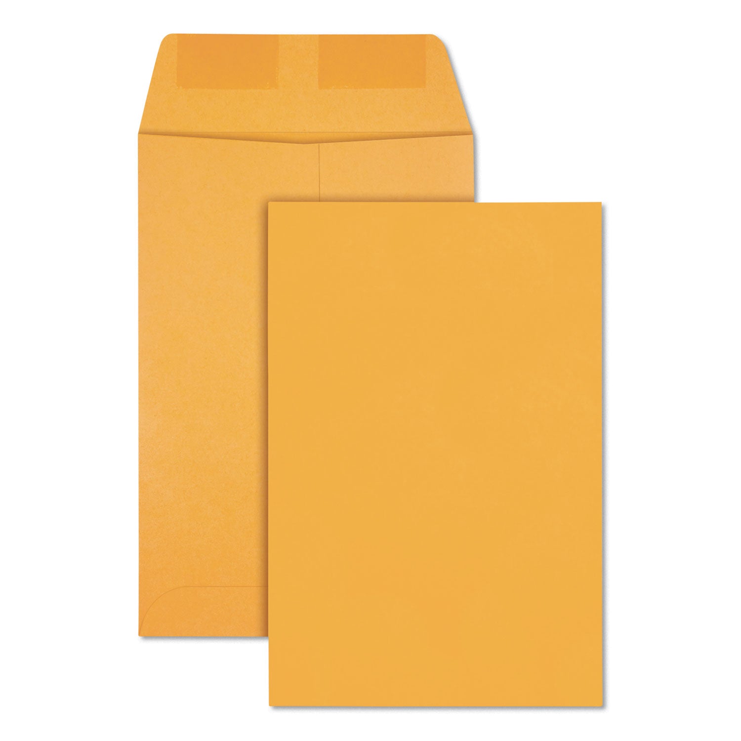 Catalog Envelope, 28 lb Bond Weight Kraft, #1, Square Flap, Gummed Closure, 6 x 9, Brown Kraft, 500/Box - 