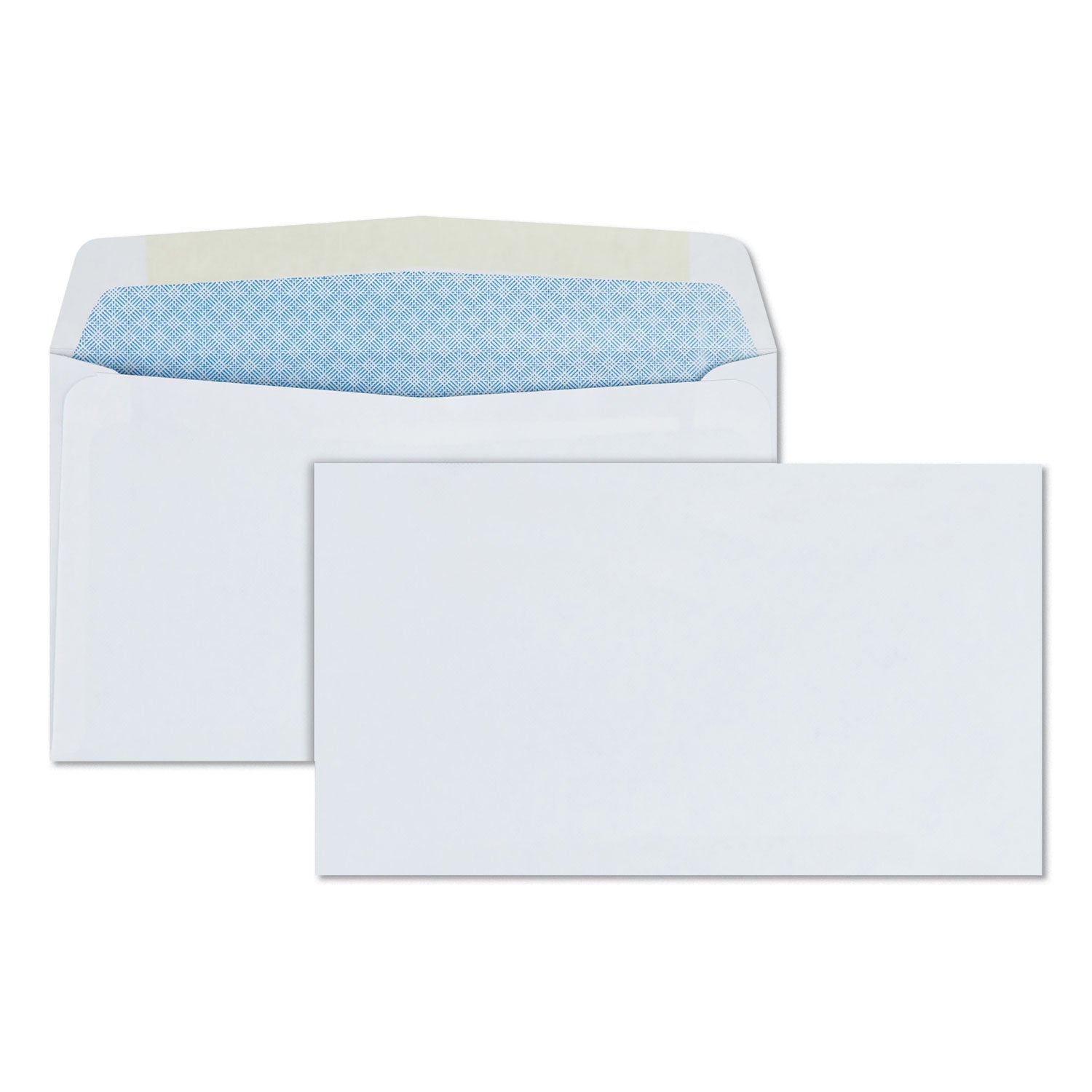 Security Tint Business Envelope, #6 3/4, Commercial Flap, Gummed Closure, 3.63 x 6.5, White, 500/Box - 