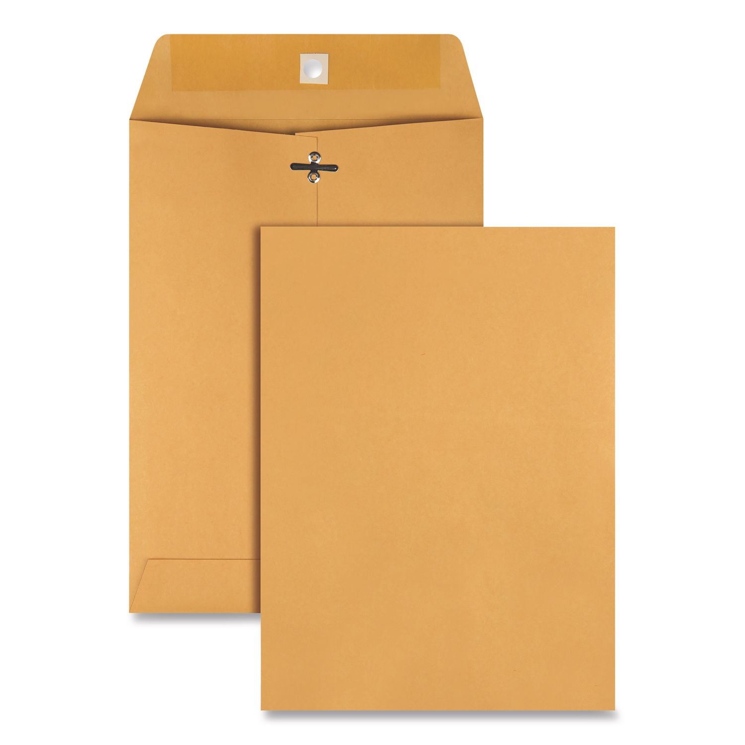 Clasp Envelope, 28 lb Bond Weight Kraft, #75, Square Flap, Clasp/Gummed Closure, 7.5 x 10.5, Brown Kraft, 100/Box