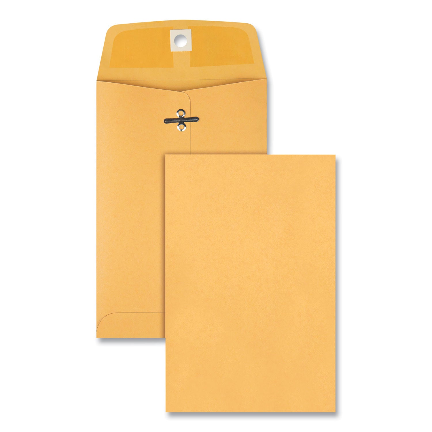 Clasp Envelope, 28 lb Bond Weight Kraft, #35, Square Flap, Clasp/Gummed Closure, 5 x 7.5, Brown Kraft, 100/Box - 