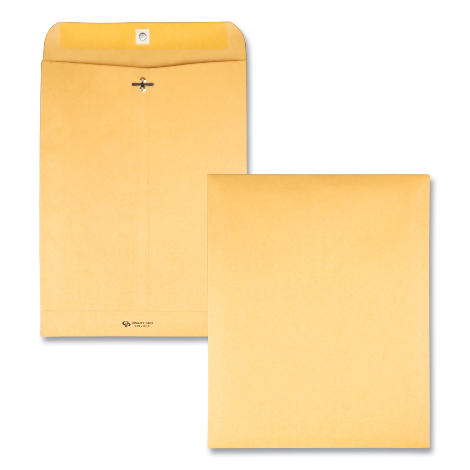 Clasp Envelope, 32 lb Bond Weight Kraft, #12 1/2, Square Flap, Clasp/Gummed Closure, 9.5 x 12.5, Brown Kraft, 100/Box - 