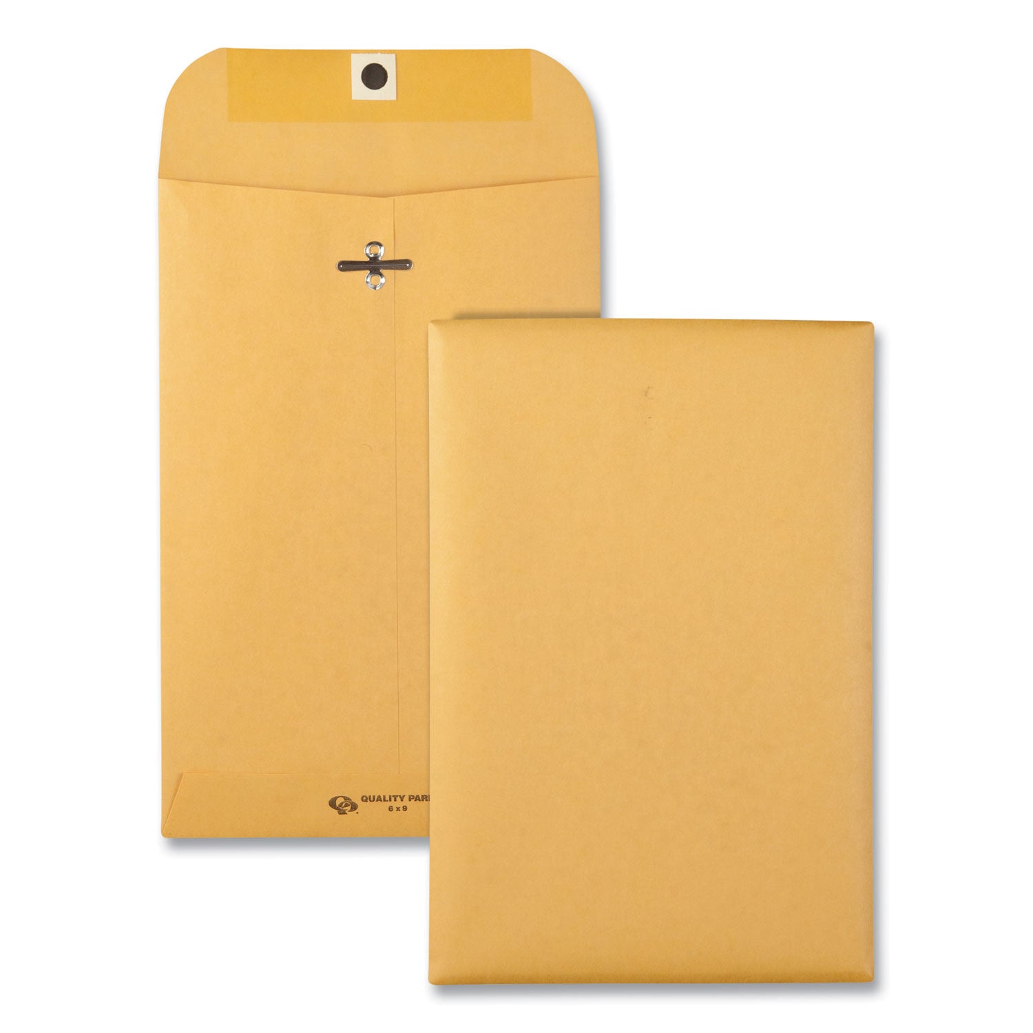 Clasp Envelope, 32 lb Bond Weight Kraft, #1, Square Flap, Clasp/Gummed Closure, 6 x 9, Brown Kraft, 100/Box - 