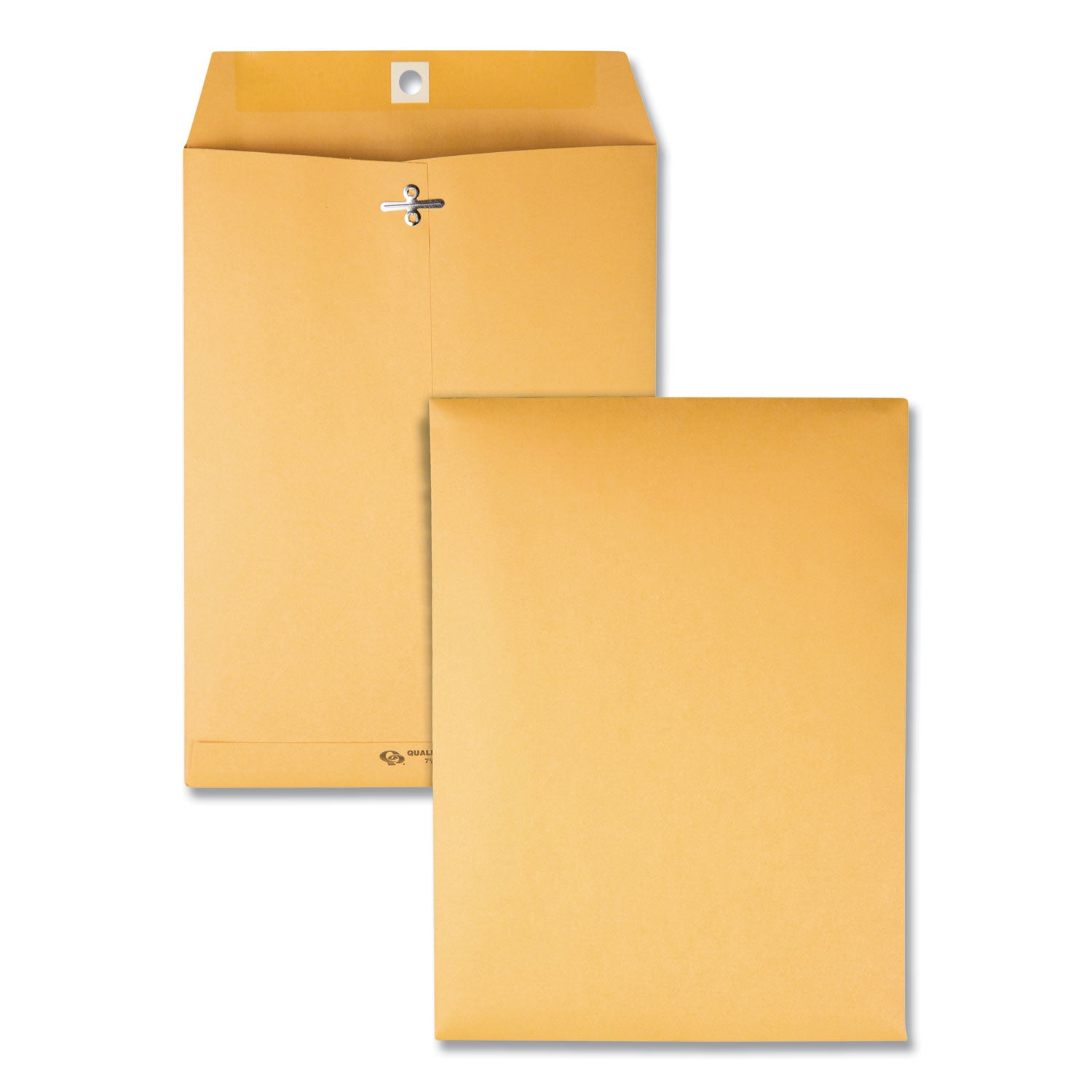 Clasp Envelope, 32 lb Bond Weight Kraft, #75, Square Flap, Clasp/Gummed Closure, 7.5 x 10.5, Brown Kraft, 100/Box - 