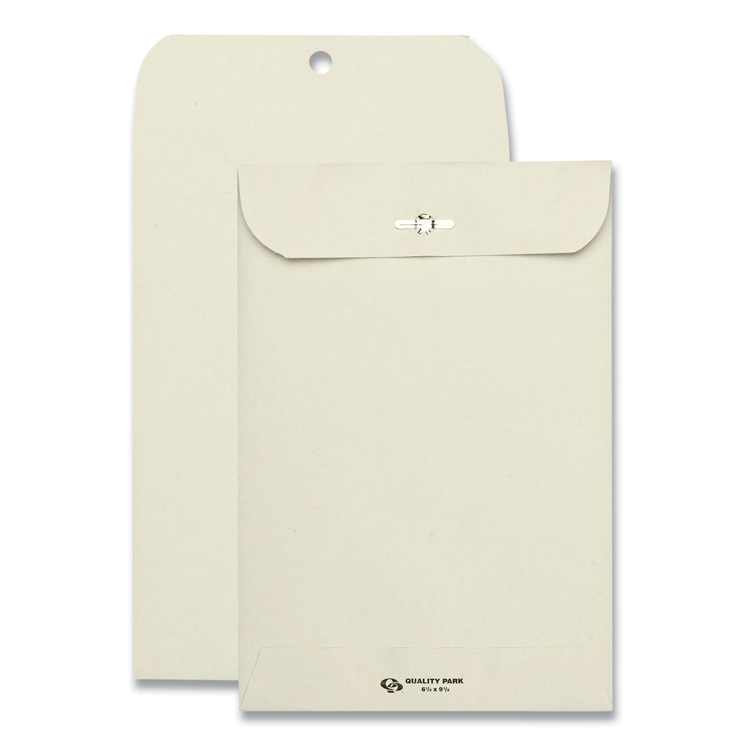 Clasp Envelope, 28 lb Bond Weight Kraft, #63, Square Flap, Clasp/Gummed Closure, 6.5 x 9.5, Executive Gray, 100/Box - 