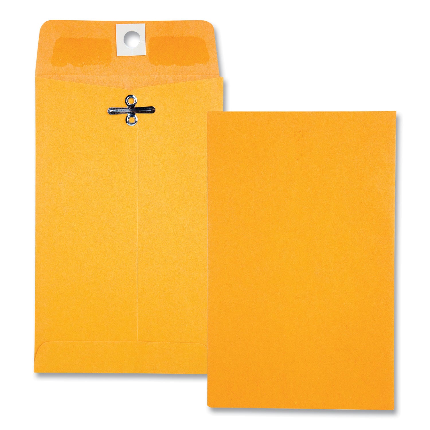 Clasp Envelope, 28 lb Bond Weight Kraft, #15, Square Flap, Clasp/Gummed Closure, 4 x 6.38, Brown Kraft, 100/Box - 