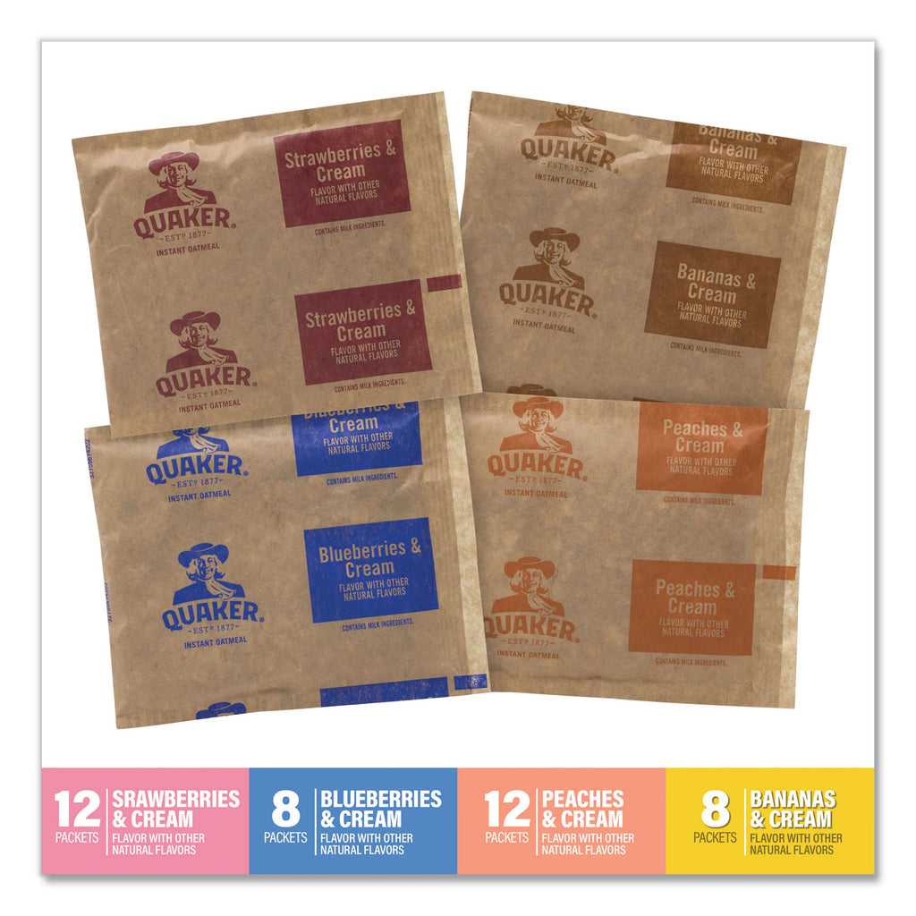 Instant Oatmeal, Assorted Varieties, 1.05 oz Packet, 40/Box, Ships in 1-3 Business Days